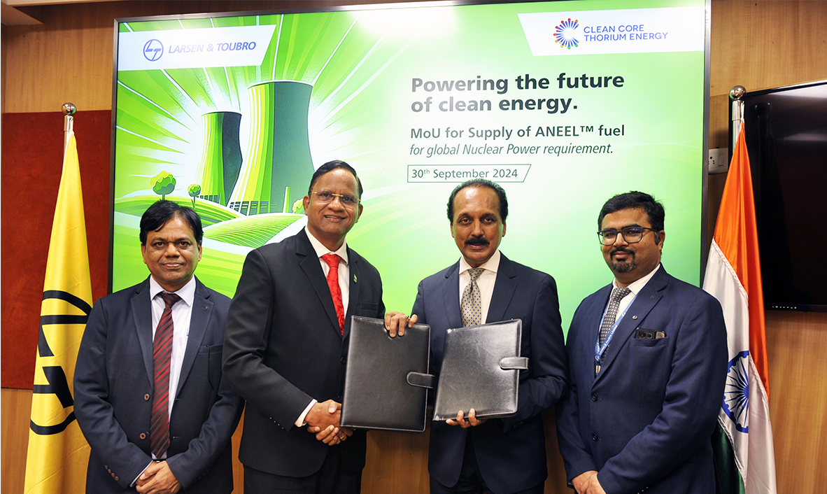 Larsen & Toubro and Clean Core Thorium Energy announce Strategic Partnership in Clean Energy